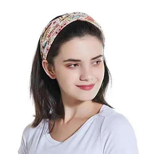 Polka Dot Cross & Assorted Prints Headband Set for Women - Image 12