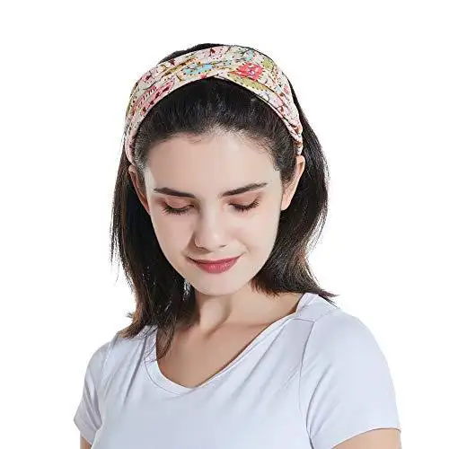 Polka Dot Cross & Assorted Prints Headband Set for Women - Image 14