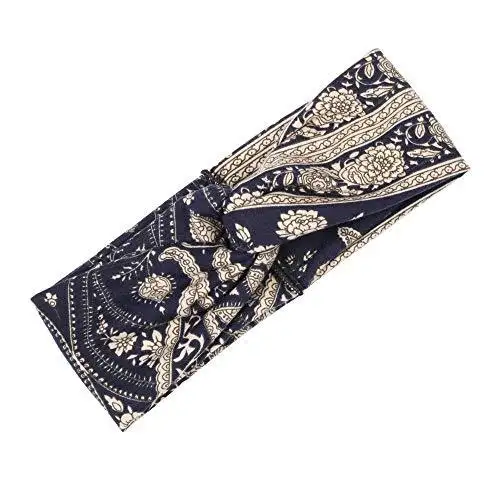 Polka Dot Cross & Assorted Prints Headband Set for Women - Image 21