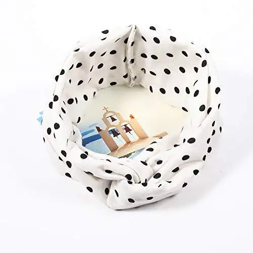 Polka Dot Cross & Assorted Prints Headband Set for Women - Image 3