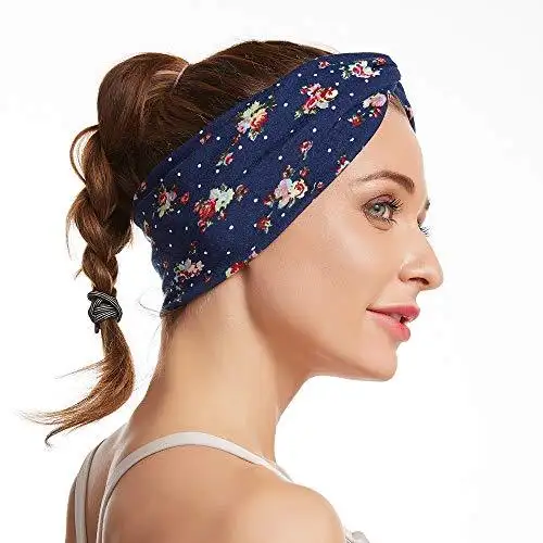 Polka Dot Cross & Assorted Prints Headband Set for Women - Image 39