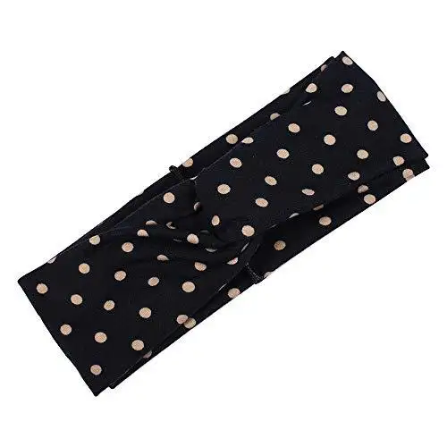 Polka Dot Cross & Assorted Prints Headband Set for Women - Image 4