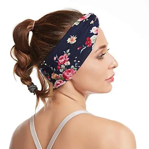 Polka Dot Cross & Assorted Prints Headband Set for Women - Image 40