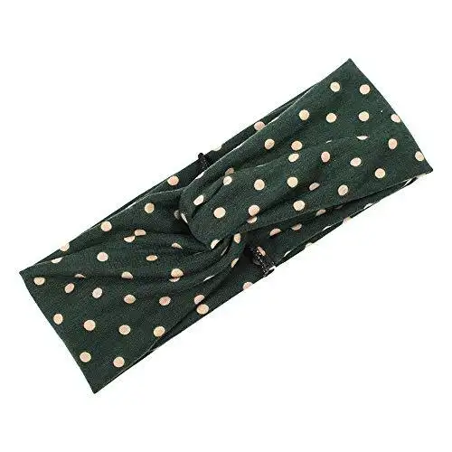 Polka Dot Cross & Assorted Prints Headband Set for Women - Image 5