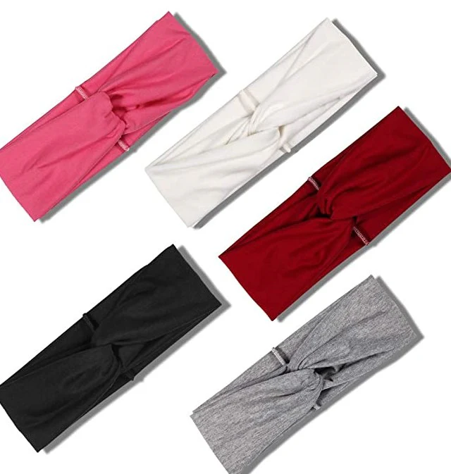 Polka Dot Cross & Assorted Prints Headband Set for Women - Image 62