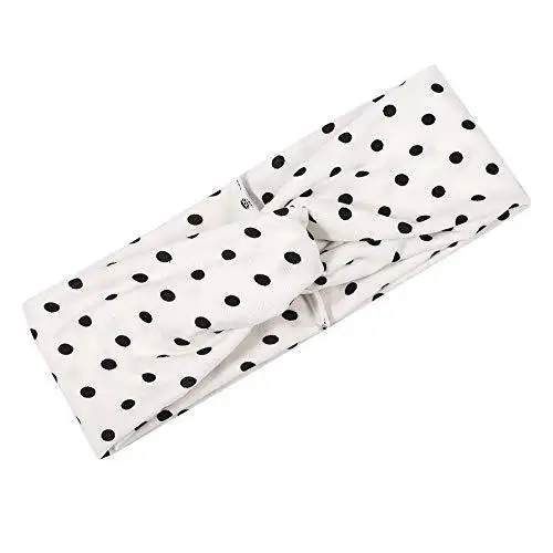 Polka Dot Cross & Assorted Prints Headband Set for Women - Image 9