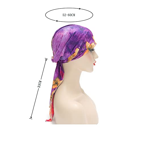 Pre Tied Head Scarf Headwrap Turban - Image 108