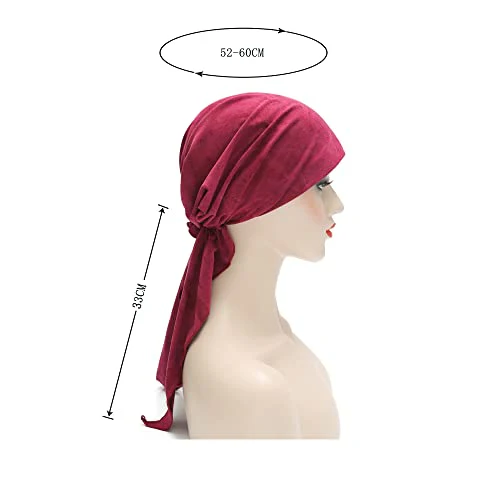 Pre Tied Head Scarf Headwrap Turban - Image 114