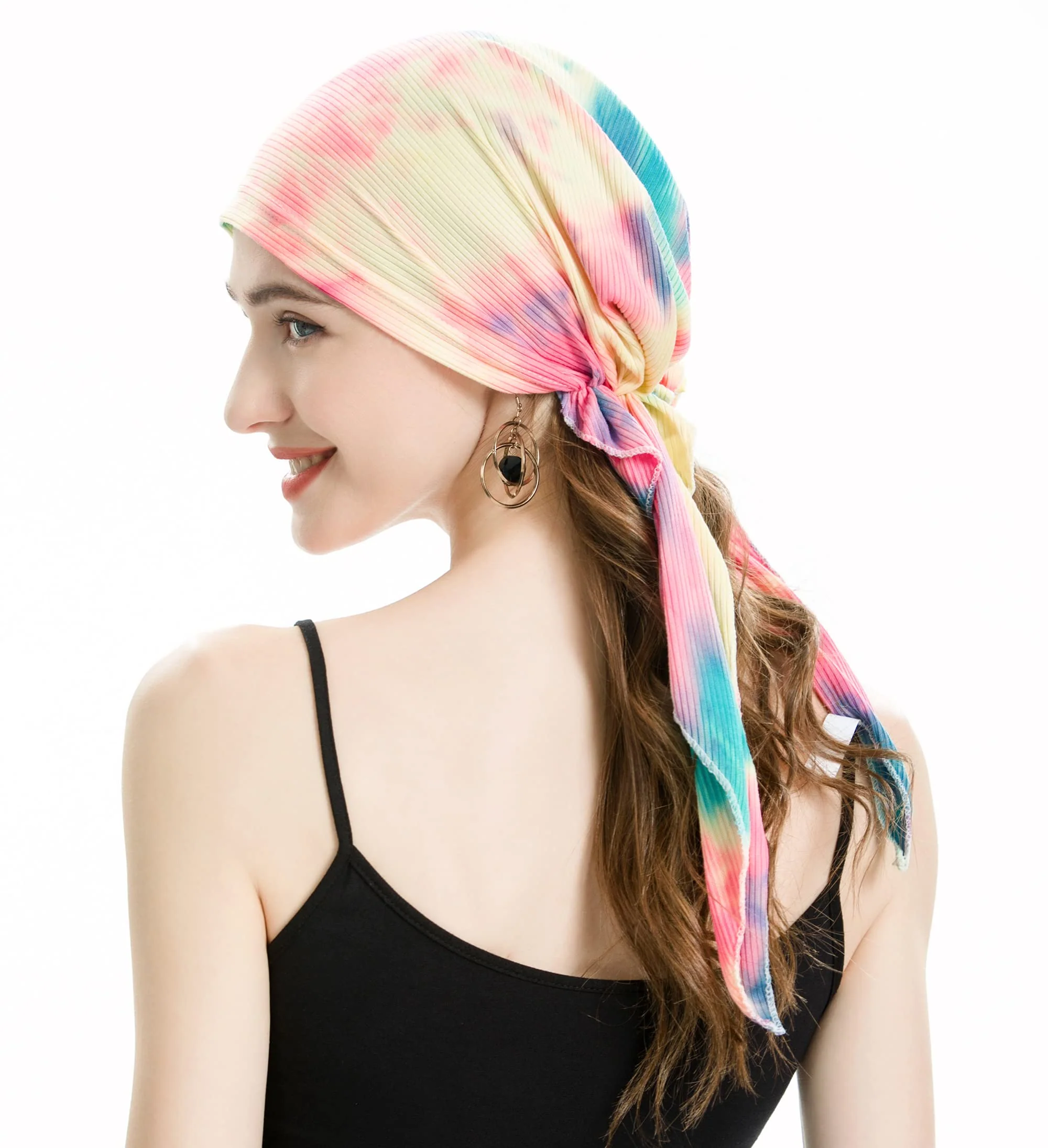 Pre Tied Head Scarf Headwrap Turban - Image 136