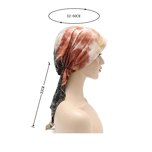 Pre Tied Head Scarf Headwrap Turban - Image 153