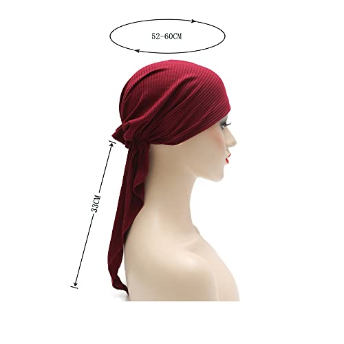 Pre Tied Head Scarf Headwrap Turban - Image 33