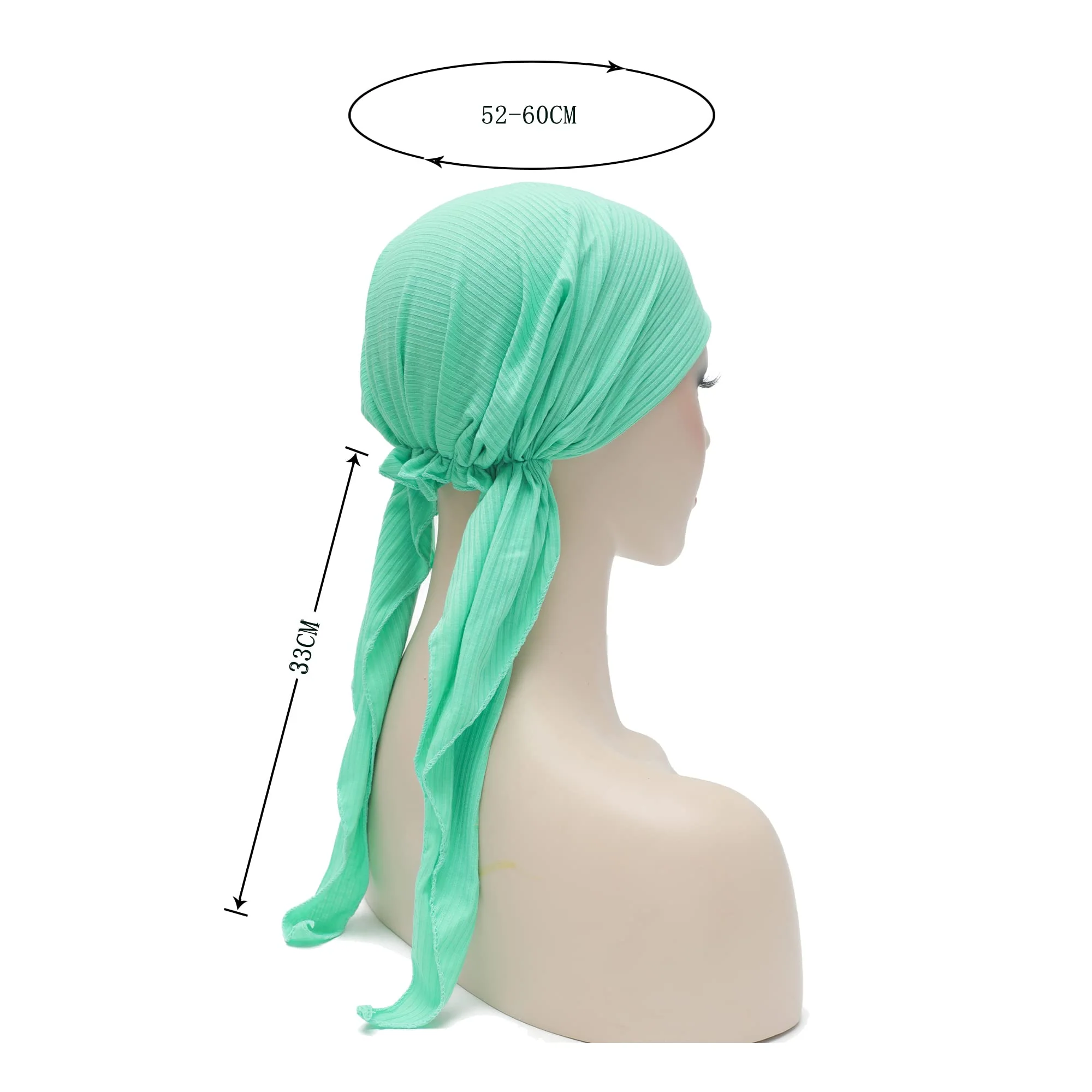 Pre Tied Head Scarf Headwrap Turban - Image 45