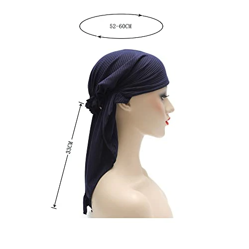 Pre Tied Head Scarf Headwrap Turban - Image 51