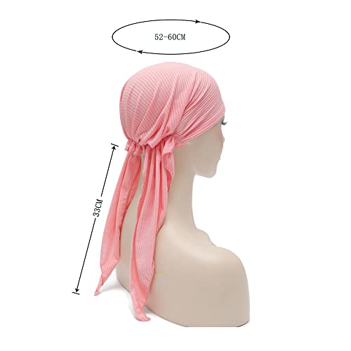 Pre Tied Head Scarf Headwrap Turban - Image 60