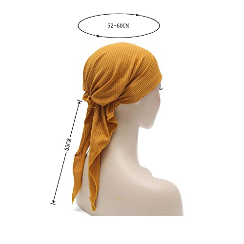 Pre Tied Head Scarf Headwrap Turban - Image 66