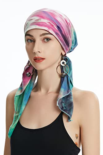 Pre Tied Head Scarf Headwrap Turban - Image 82