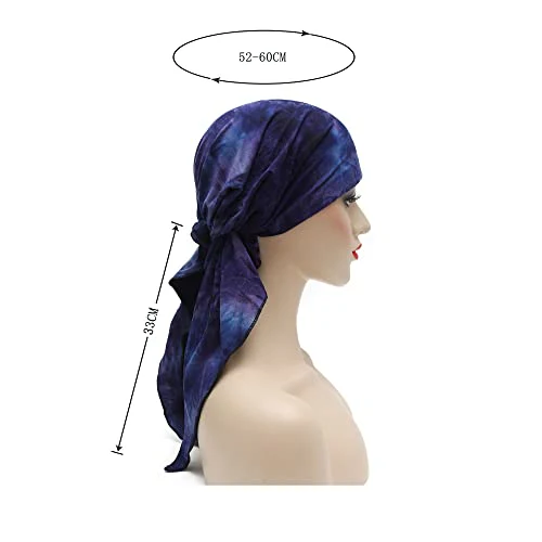 Pre Tied Head Scarf Headwrap Turban - Image 96