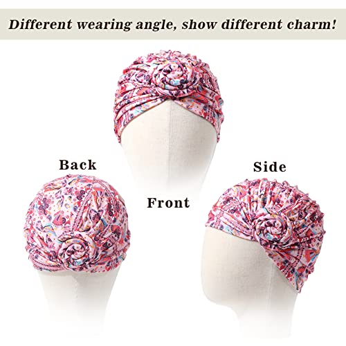 Pre-Tied Head Wraps Knot Beanie Turbans 3pcs set - Image 11