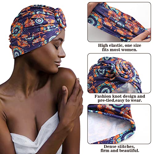 Pre-Tied Head Wraps Knot Beanie Turbans 3pcs set - Image 16