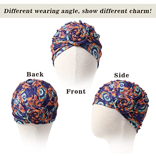 Pre-Tied Head Wraps Knot Beanie Turbans 3pcs set - Image 17