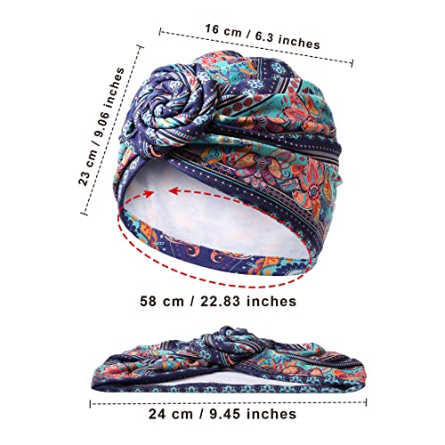 Pre-Tied Head Wraps Knot Beanie Turbans 3pcs set - Image 2