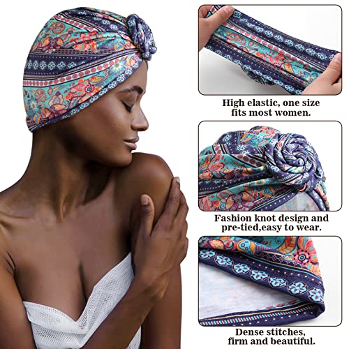 Pre-Tied Head Wraps Knot Beanie Turbans 3pcs set - Image 3