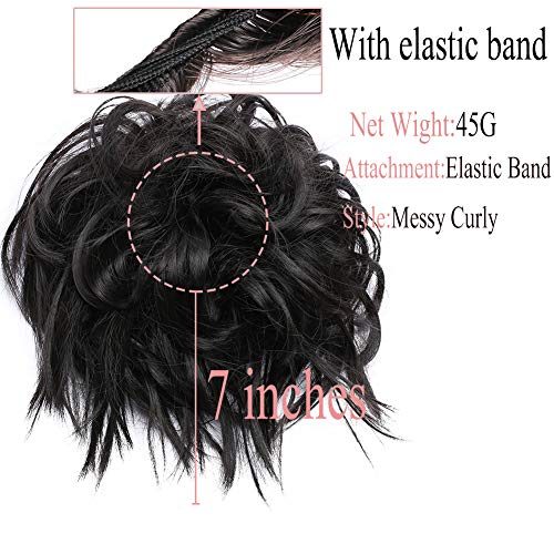 Premium Fibre Synthetic Messy Hair Bun - Image 20