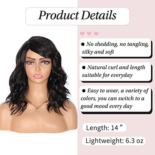 Premium Heat Resistant Wavy Synthetic Wig with Side Part - Image 3