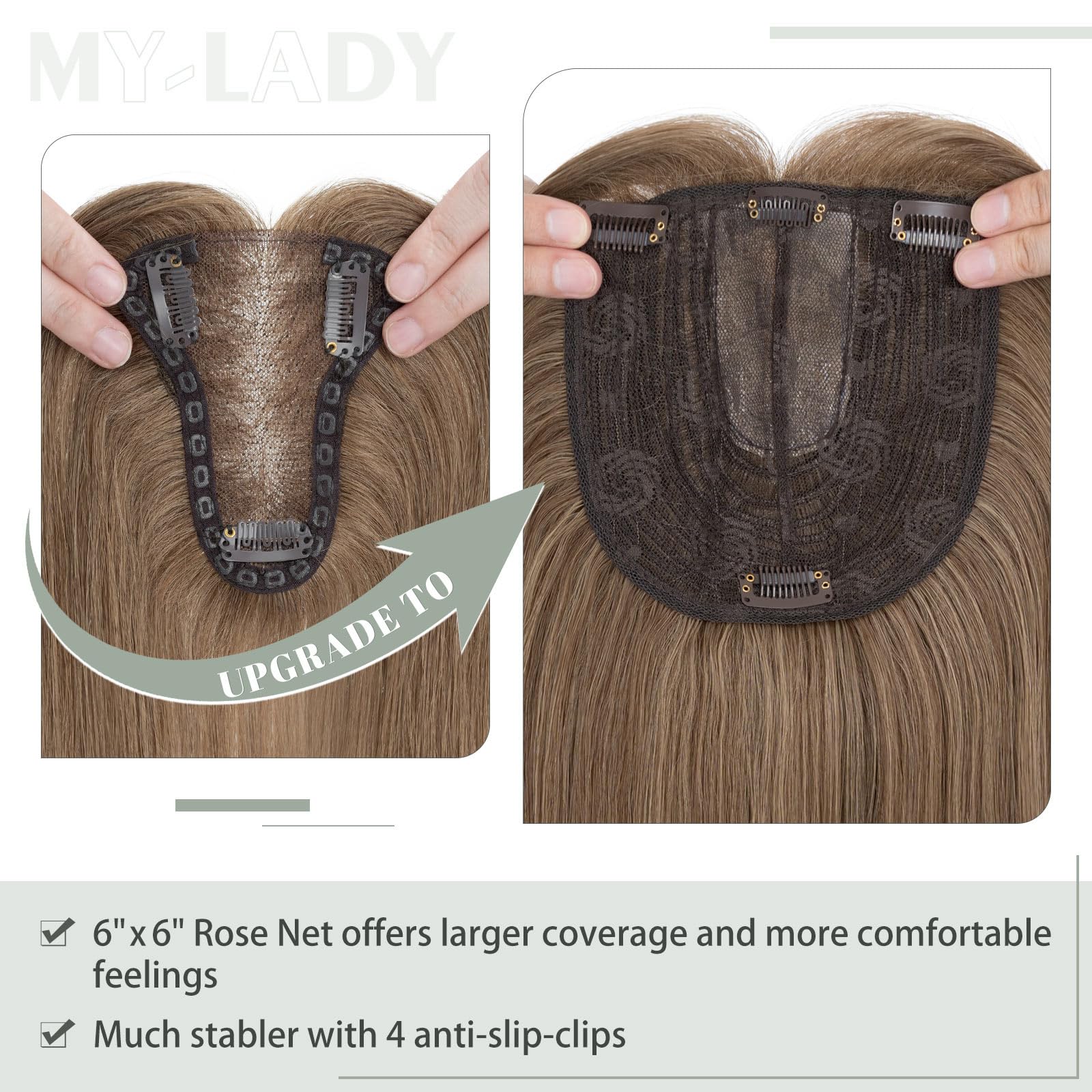 Premium Synthetic Fibre Hair Topper -18 inches - Image 10