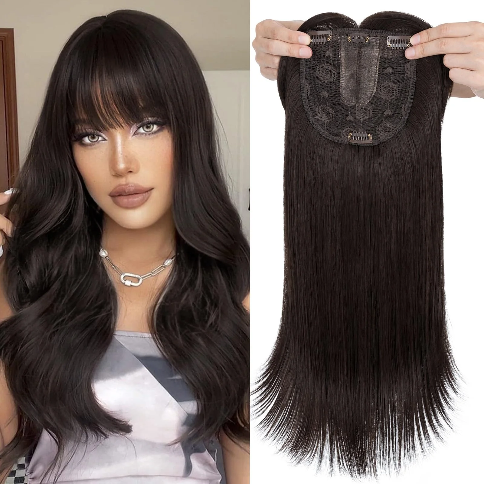 Premium Synthetic Fibre Hair Topper -18 inches - Image 13