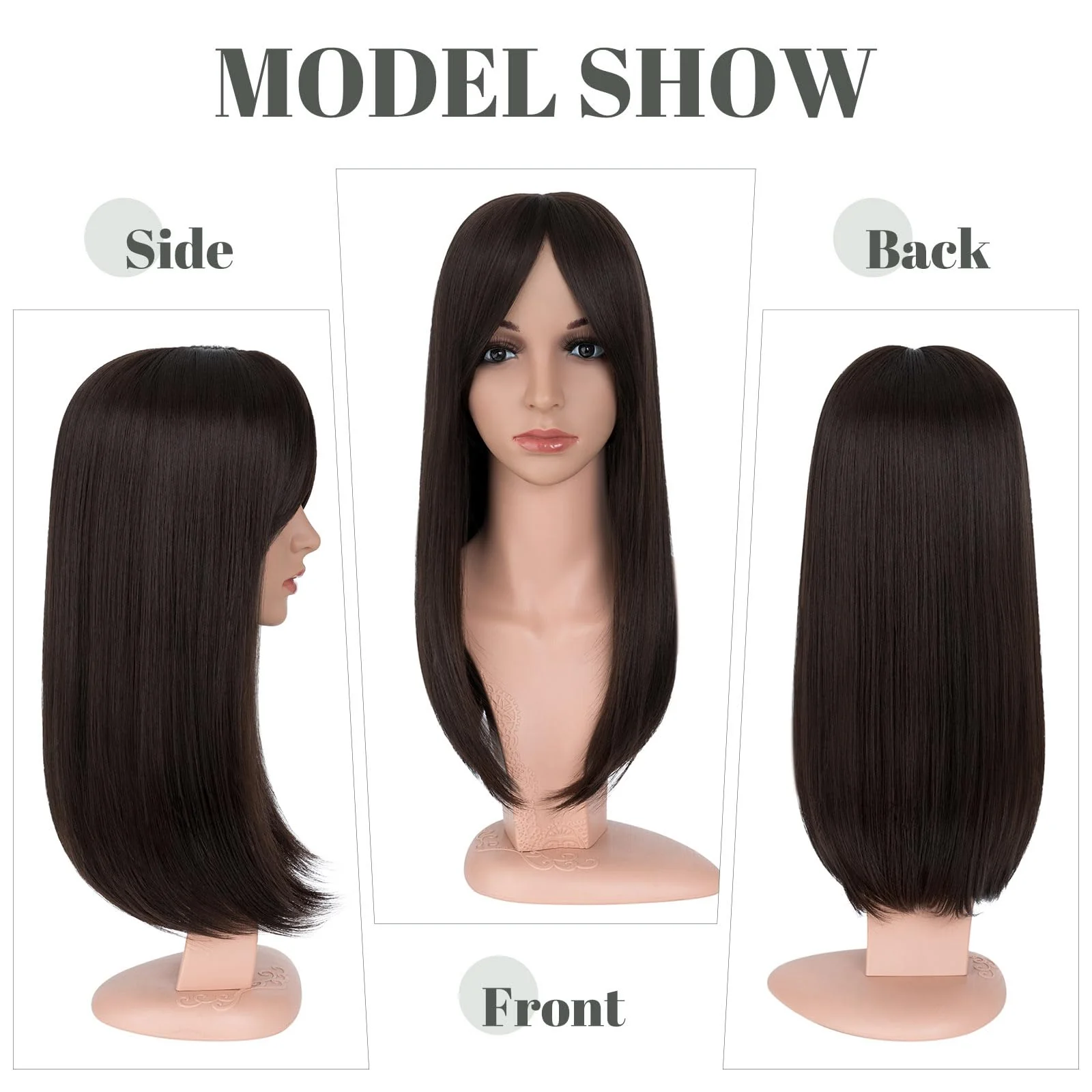 Premium Synthetic Fibre Hair Topper -18 inches - Image 17
