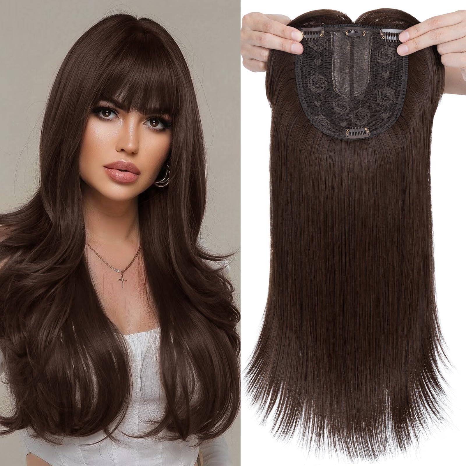 Premium Synthetic Fibre Hair Topper -18 inches - Image 23
