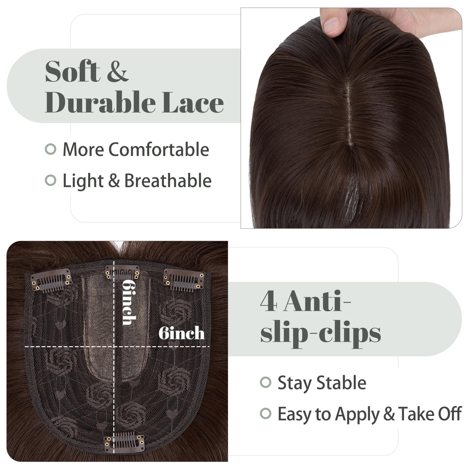 Premium Synthetic Fibre Hair Topper -18 inches - Image 25