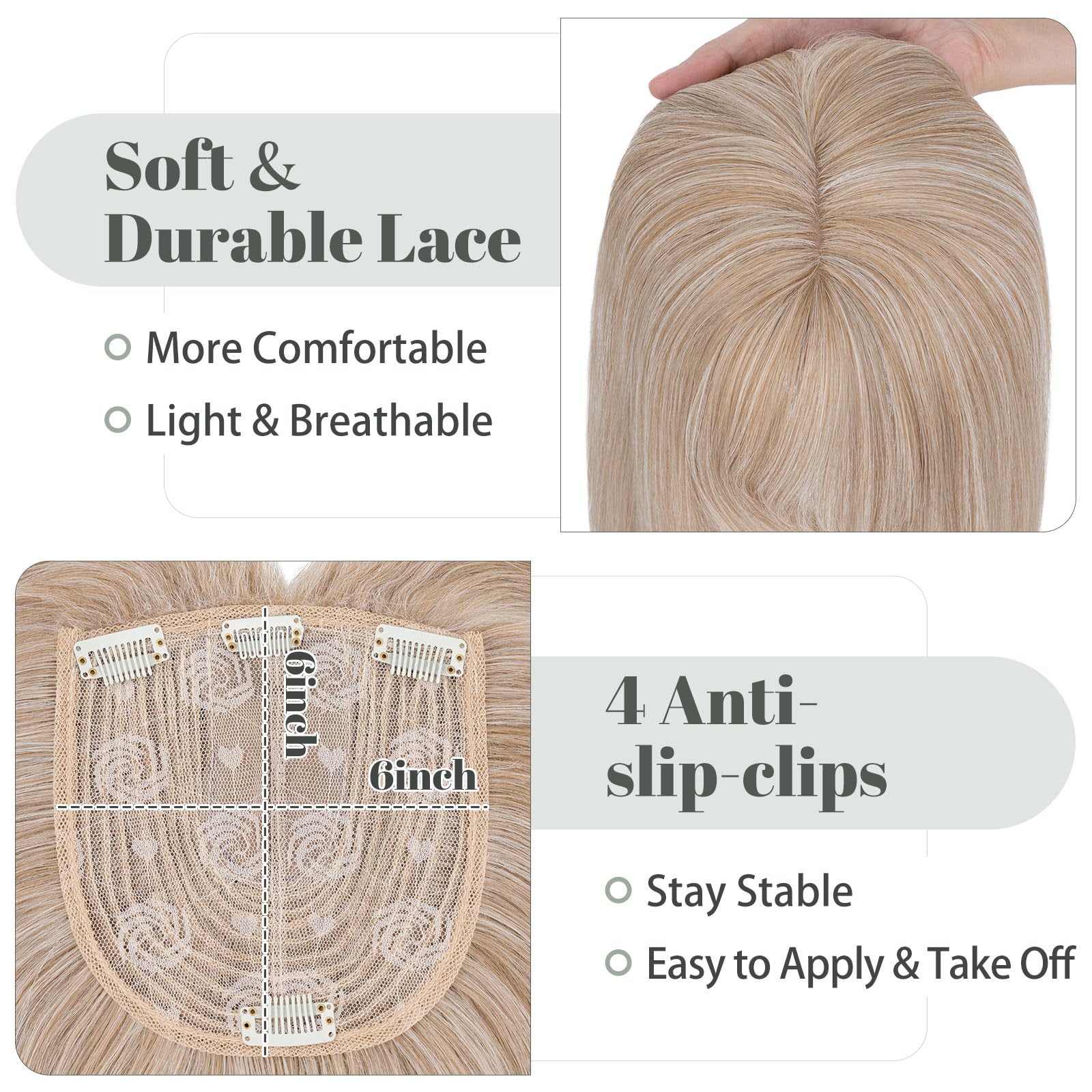 Premium Synthetic Fibre Hair Topper -18 inches - Image 30