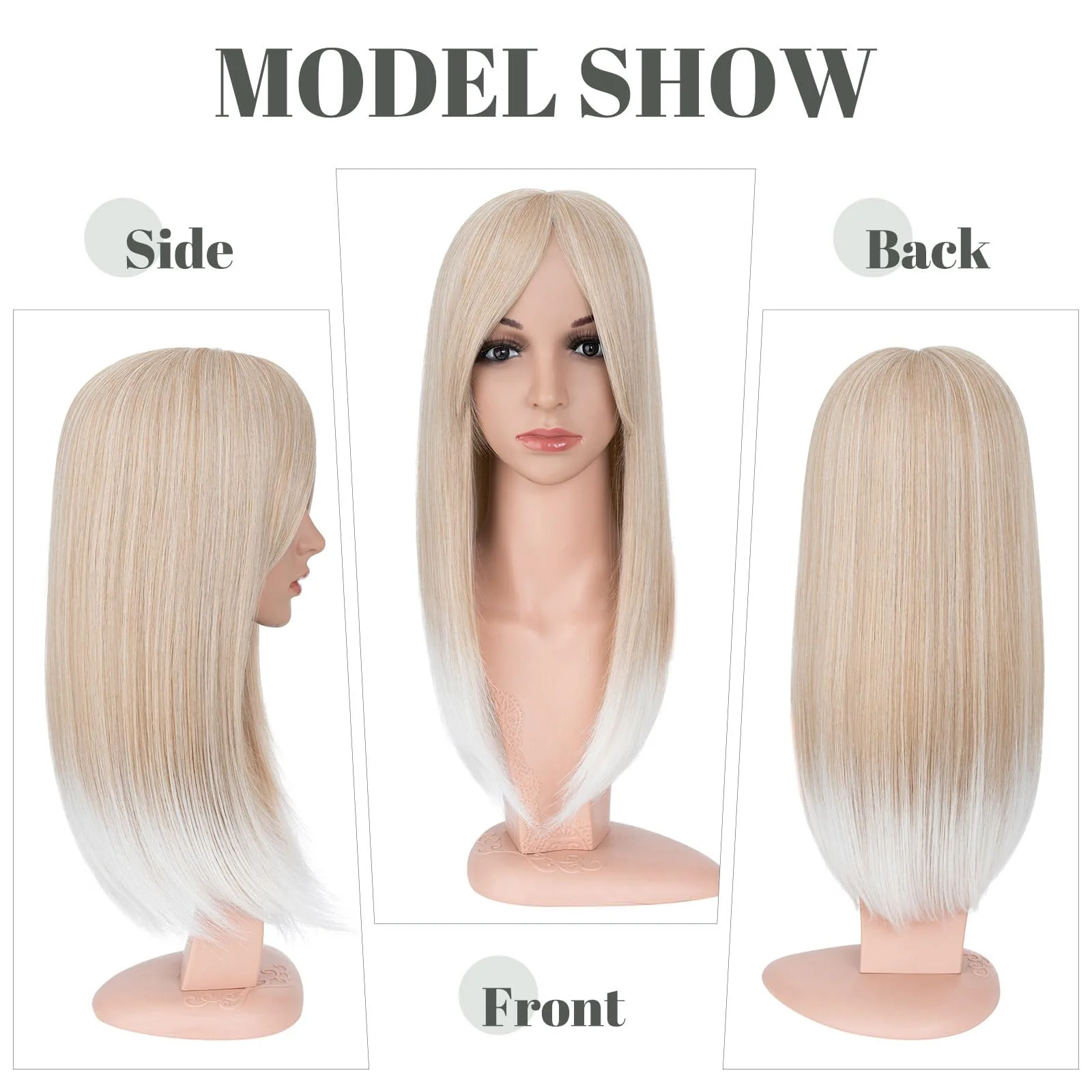 Premium Synthetic Fibre Hair Topper -18 inches - Image 32