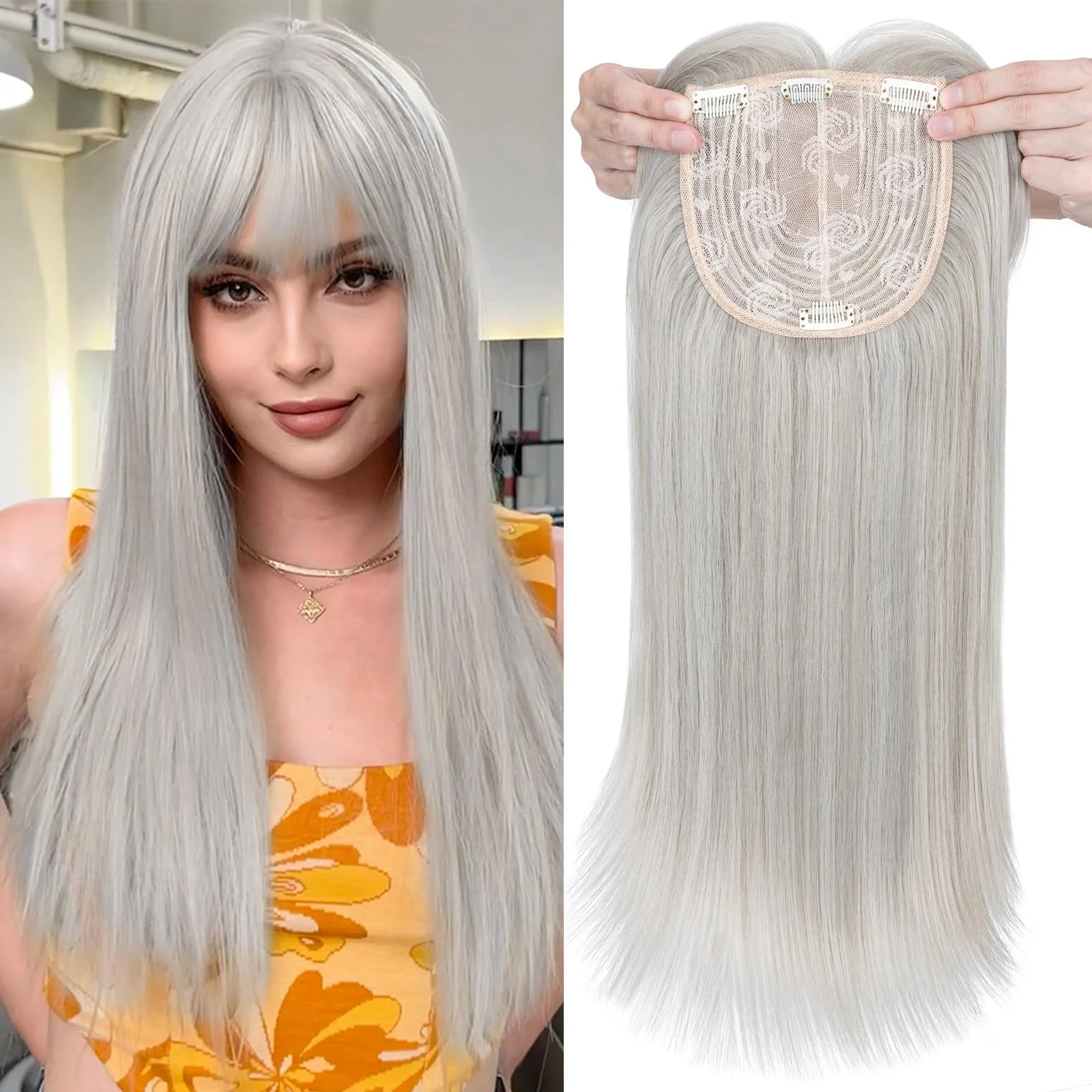 Premium Synthetic Fibre Hair Topper -18 inches - Image 33