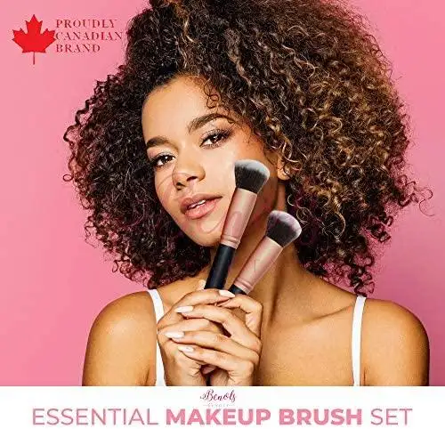 Professional 14 pc Kabuki Foundation Makeup Brush Set - Image 2