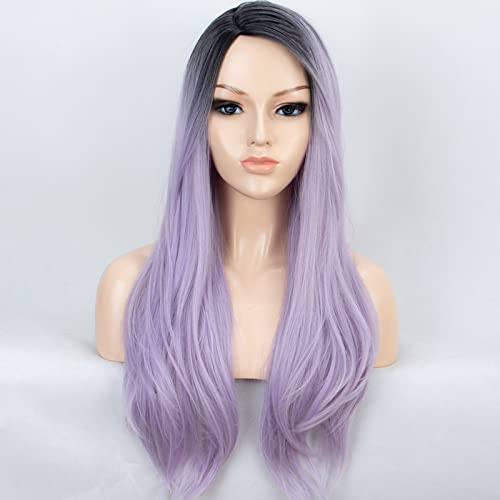 Purple wig with dark roots - Image 3