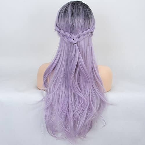 Purple wig with dark roots - Image 4
