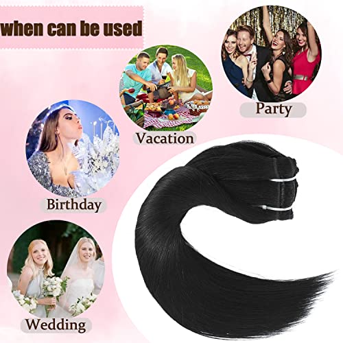 Real Hair Balayage Clip in Hair Extensions - Image 11