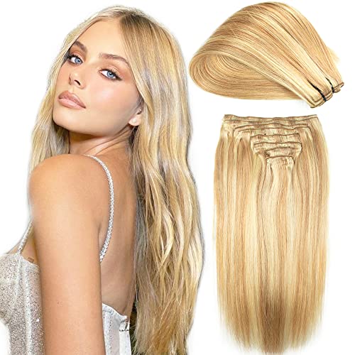 Real Hair Balayage Clip in Hair Extensions - Image 13