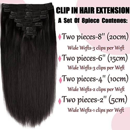 Real Hair Balayage Clip in Hair Extensions - Image 21