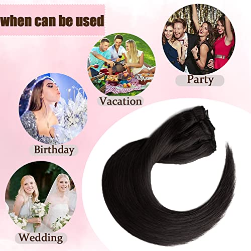 Real Hair Balayage Clip in Hair Extensions - Image 23