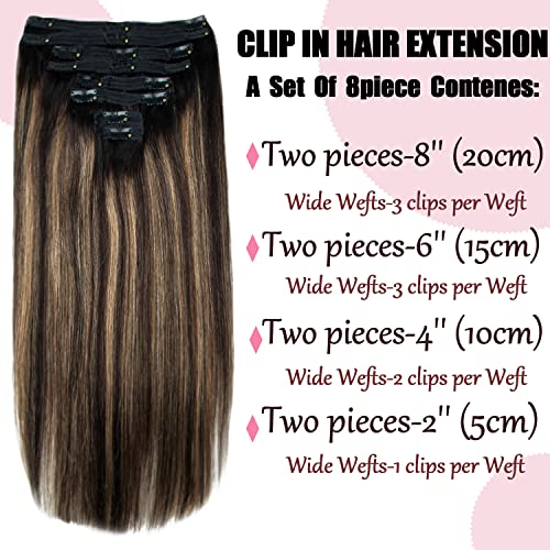 Real Hair Balayage Clip in Hair Extensions - Image 27