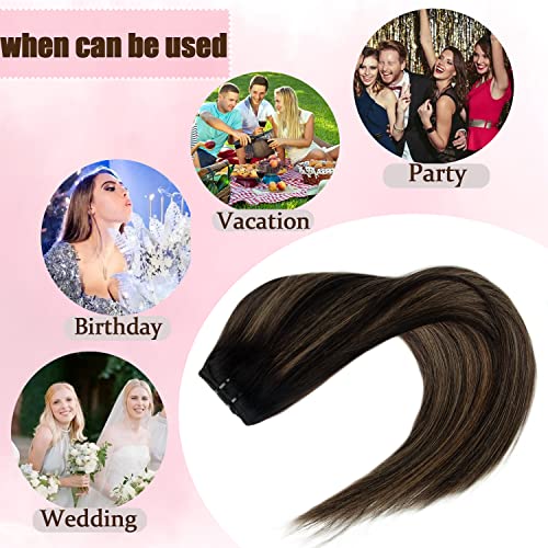 Real Hair Balayage Clip in Hair Extensions - Image 29