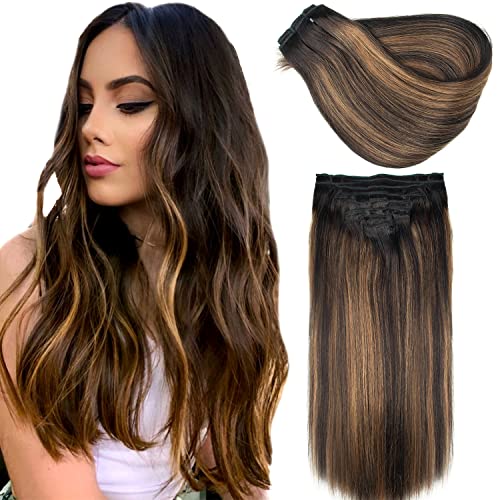 Real Hair Balayage Clip in Hair Extensions - Image 31