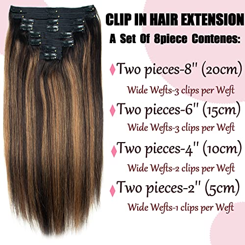 Real Hair Balayage Clip in Hair Extensions - Image 33