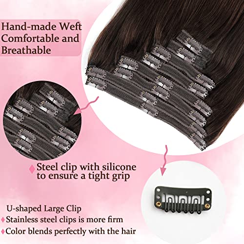 Real Hair Balayage Clip in Hair Extensions - Image 39