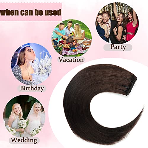 Real Hair Balayage Clip in Hair Extensions - Image 40