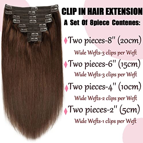 Real Hair Balayage Clip in Hair Extensions - Image 50